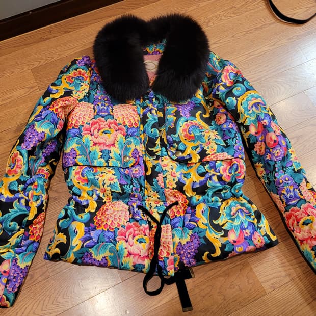 레니본 카라퍼 다운자켓 55~66