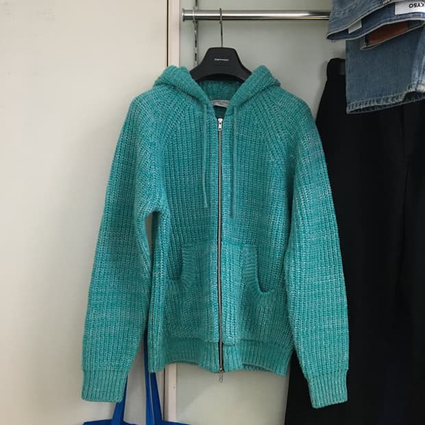 애프터프레이 인타르시아 후디 집업 니트 M