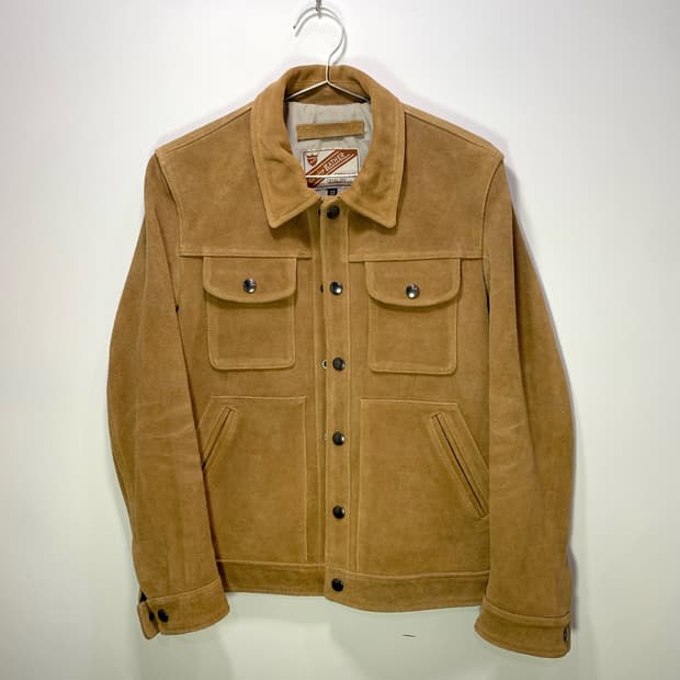 카멜 스웨이드 자켓