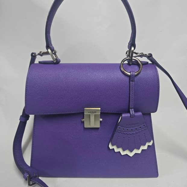 아.테스토니 보라색 사첼백 토트 크로스백