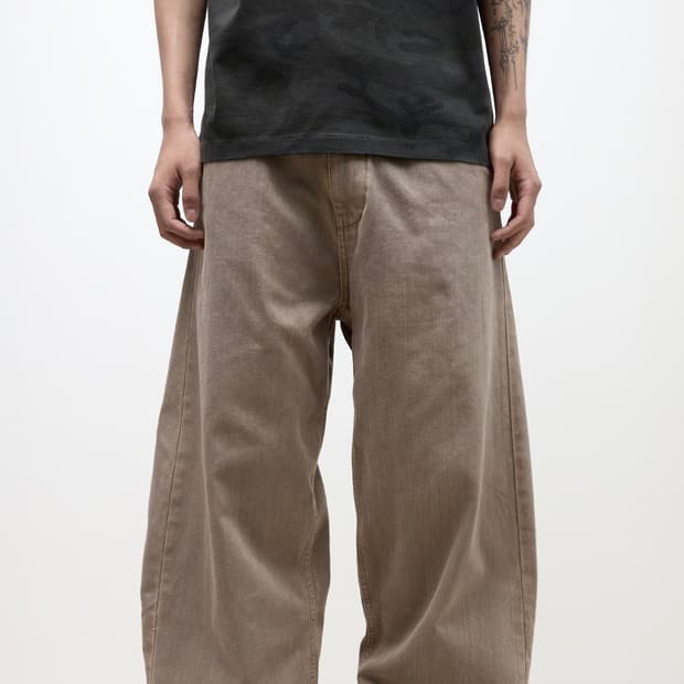 해칭룸 Curve jeans washed Beige