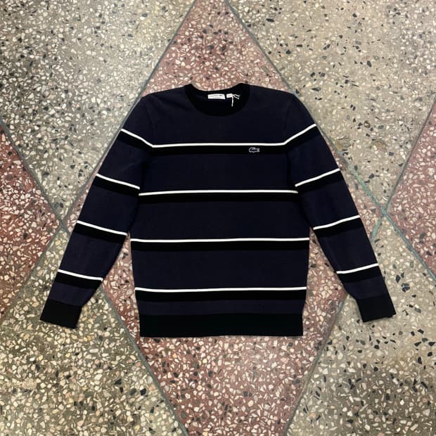 라코스테 프랑스 스트라이프 코튼 니트 (L)