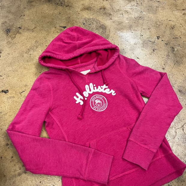 홀리스터 딱붙 핫 핑크 후드티 