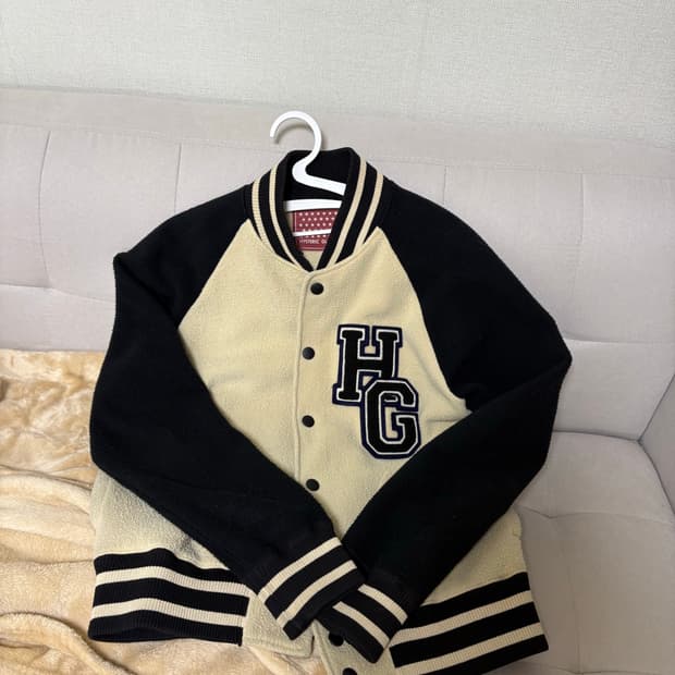 히스테릭글래머 플리스 바시티자켓