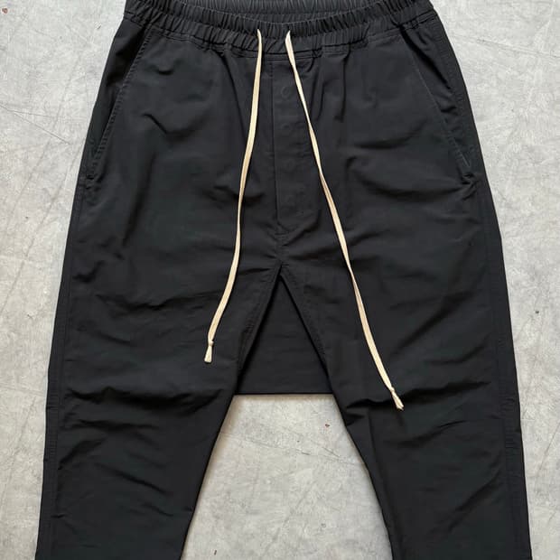 Rick Owens 릭 오웬스 다크쉐도우 블랙 드로우스트링 배기 팬츠