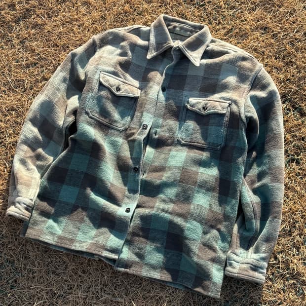 하드페이딩 타탄 체크 셔츠 자켓