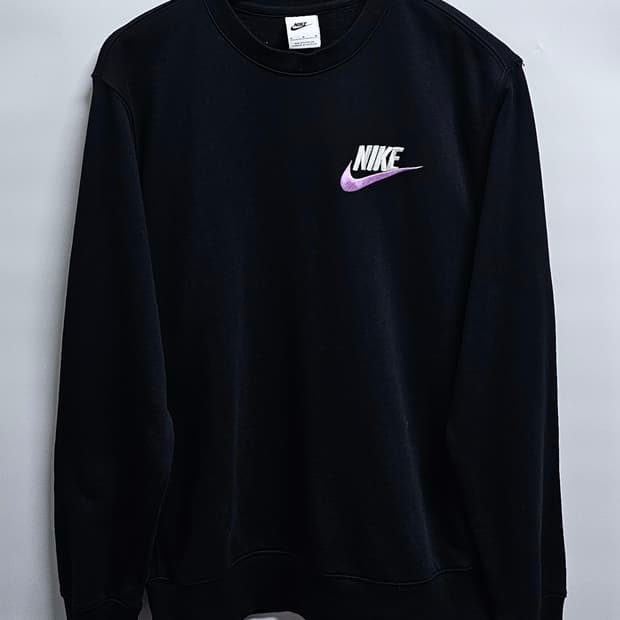 나이키 블랙 스우시 맨투맨 M