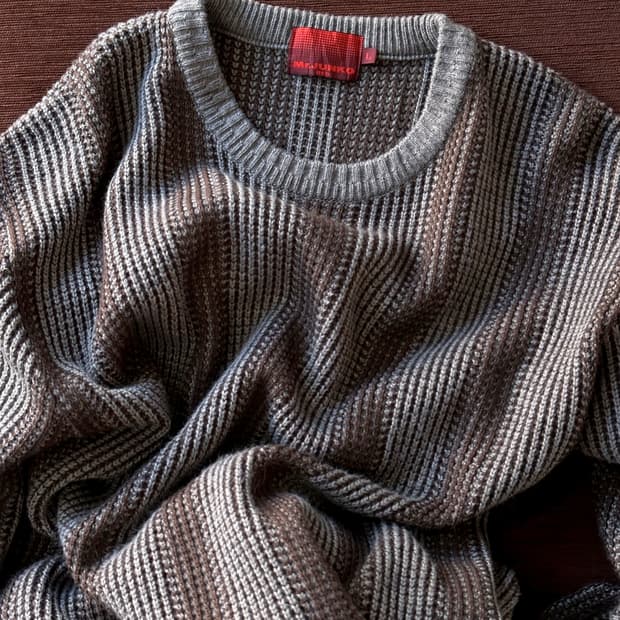 Wool acrylic fabric design knit P/O