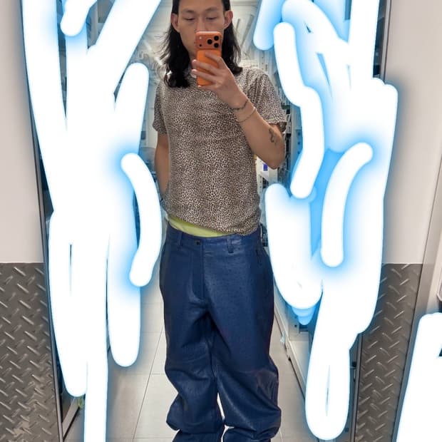 슈프림 헤인즈 태그리스 티셔츠 레오파드 