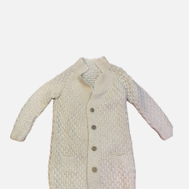 Ivory Long Knit Cardigan