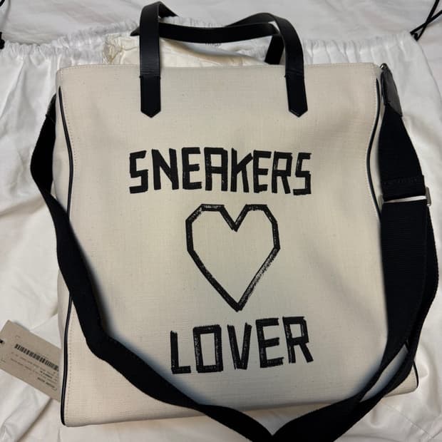 미사용 골든구스 캔버스 토트백 (남녀공용) 