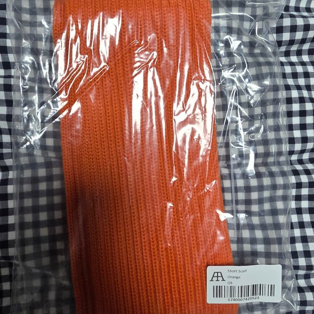 (새상품) 안데르센 안데르센 숏머플러 오렌지