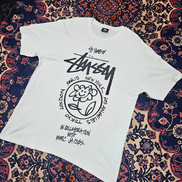 스투시 x 마크제이콥스 40월드투어 반팔 티셔츠 L size