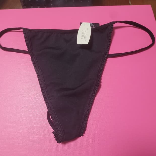 빅토리아 시크릿 블랙 티팬티 S