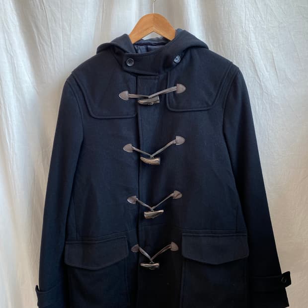 네이비 울혼방 더플코트(MEN L)