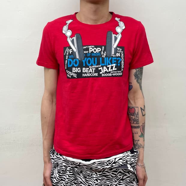 Headset Printed Red T-Shirt