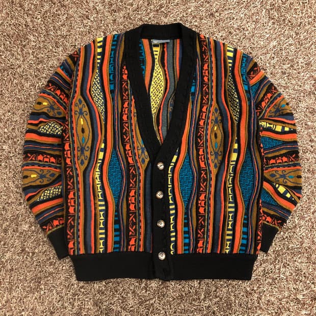 GEOCU 게오쿠 멀티컬러 울 가디건 