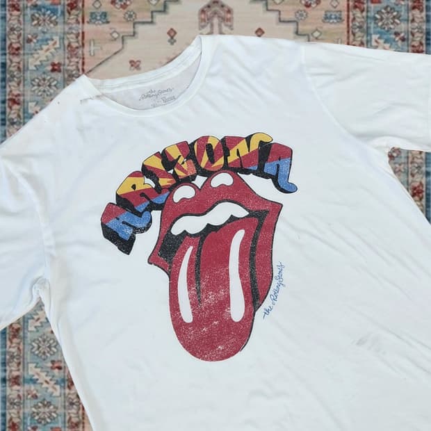 Rolling Stones 애리조나 투어 립앤텅 그래픽 티셔츠 L
