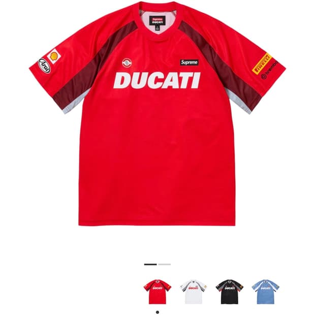 슈프림 x 두카티 사커 저지 레드- 24SS