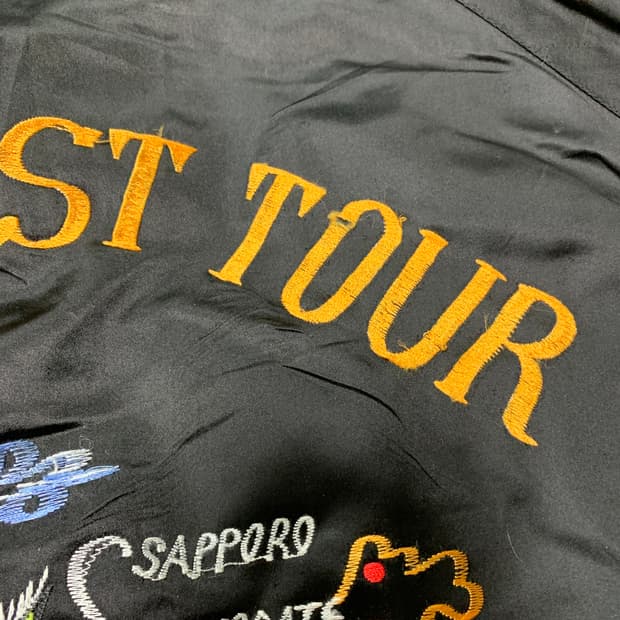 100) 오키나와 80s 수베니어 자켓 스카쟌