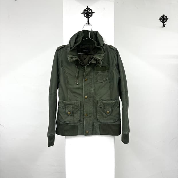 Khaki green Y2K pocket jacket