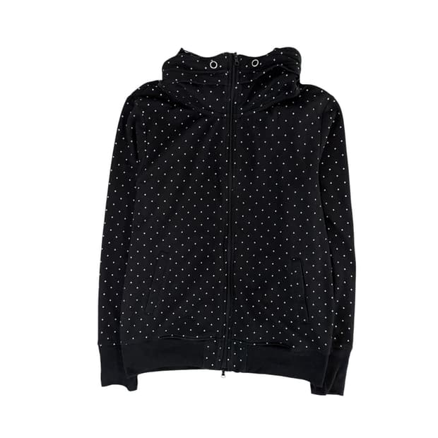 빈티지 도트 후드집업 L