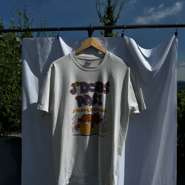 90s USA Fruit of the Loom 빈티지 프린팅 티 L