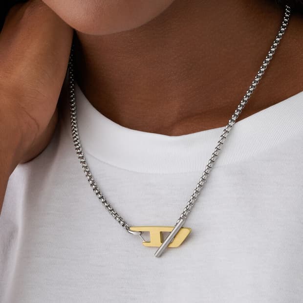 디젤 D 로고 목걸이 DX1378931 풀박스