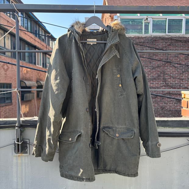 빈티지 퍼후드 야상 파카