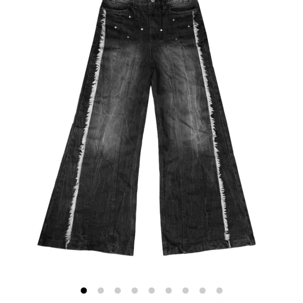 IFEELLUCKY Wide flare stud pants