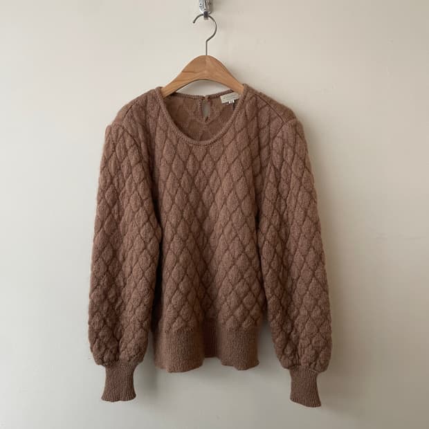 vintage mocha argyle knit
