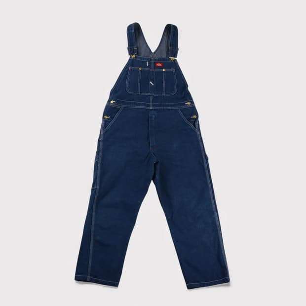 [32인치] 디키즈 데님 오버롤 멜빵바지