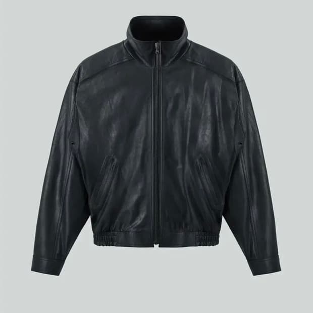 렉토 25SS 빈티지 크랙 하이넥 레더 자켓 가죽