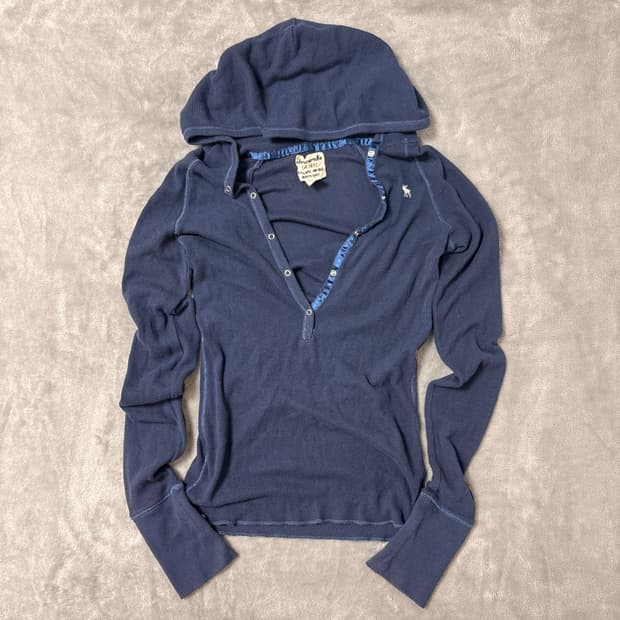 Abercrombie 아베크롬비 네이비 후드 롱슬리브