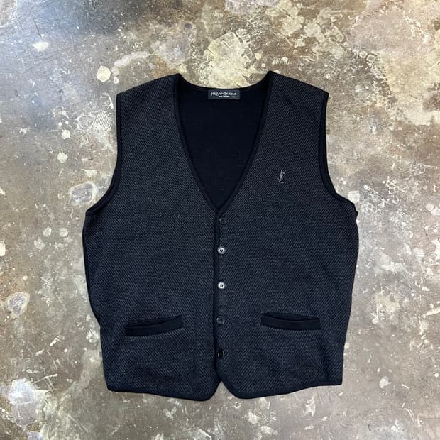 100) 입생로랑 니트 조끼 가디건 베스트