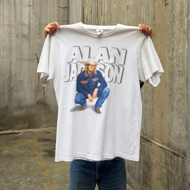 90‘s Alan Jackson country music tour T-s