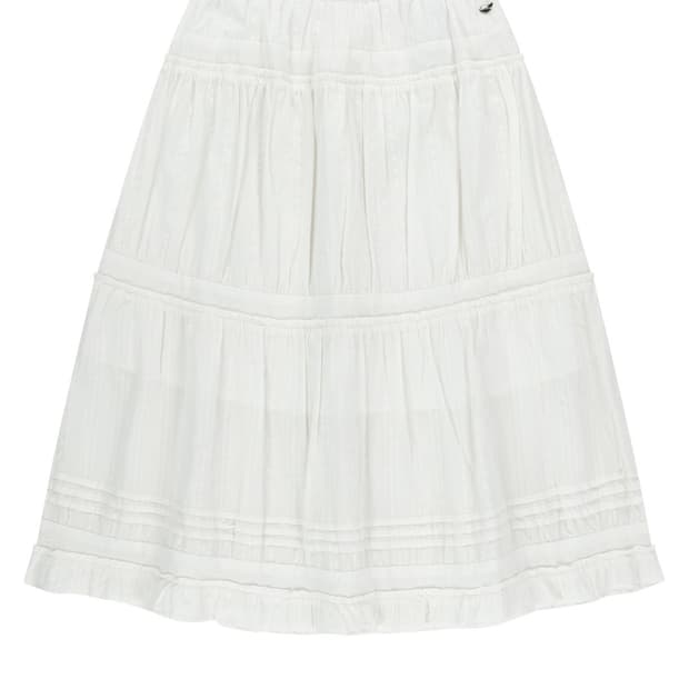 Coyseio 코이세이오 셔링 미디 스커트 화이트