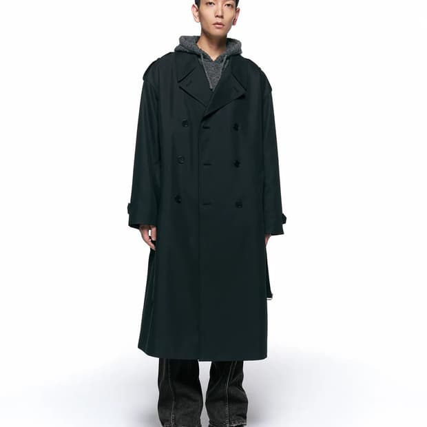 인사일런스 오버사이즈 트렌치 코트 BLACK L사이즈