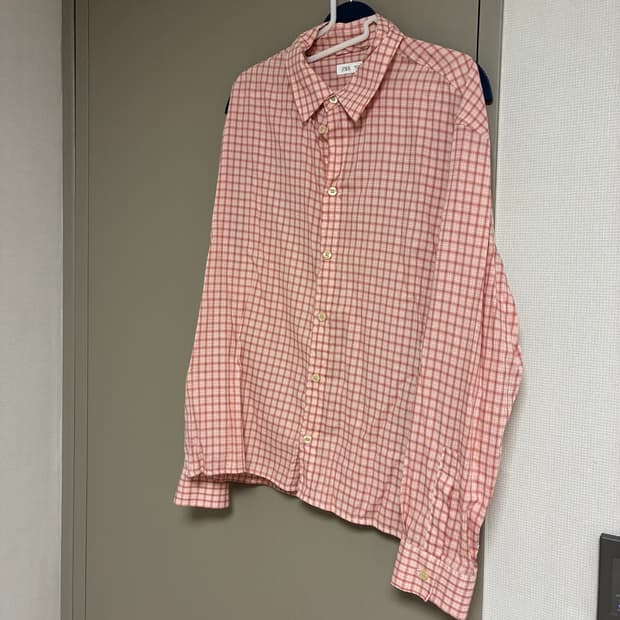 자라체크셔츠 M zara