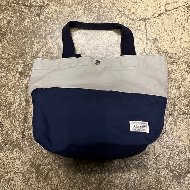 요시다 포터 캔버스 토트백 네이비/회색