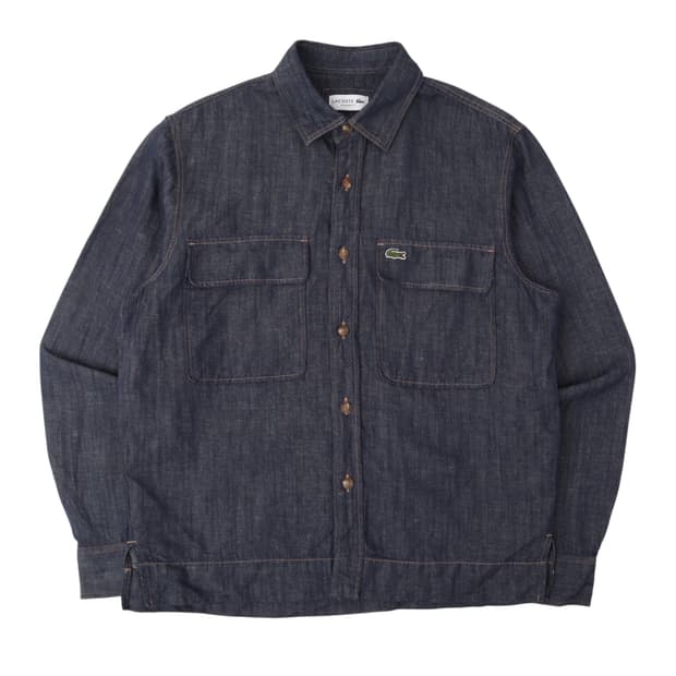 라코스테 데님 프론트포켓 오버 셔츠