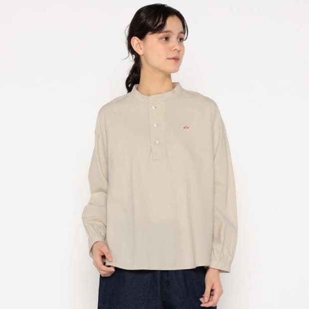 단톤 코튼 헨리넥 블라우스(38)