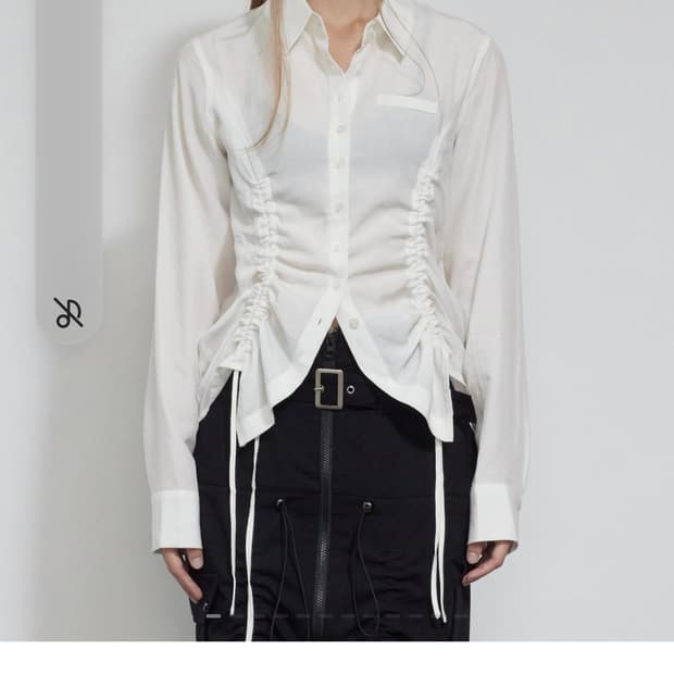 보헤미안서울 프린세스 라인 셔링 셔츠