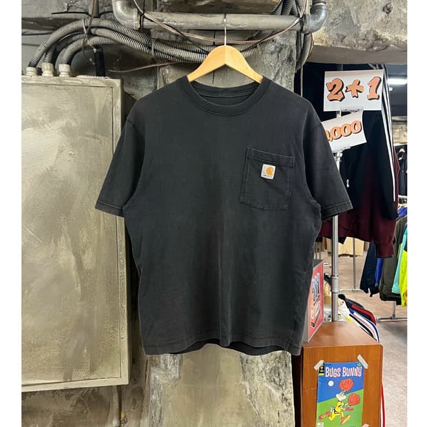 칼하트 포켓 반팔티 차콜 #csz3633