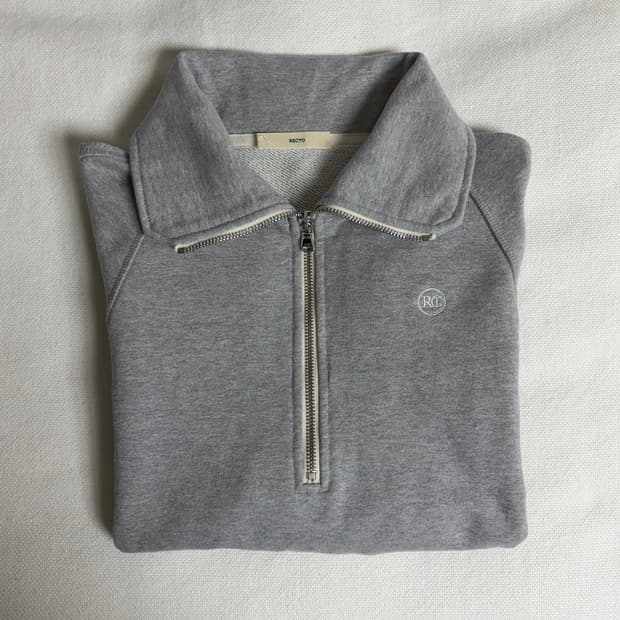 렉토 하프 집업 맨투맨 판매(그레이/FREE)