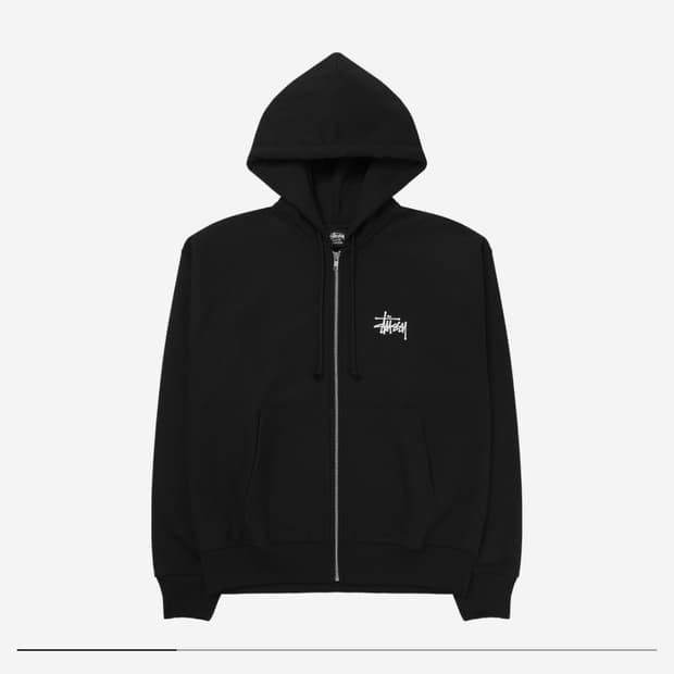 Stussy Basic Stussy Zip Hoodie Black 