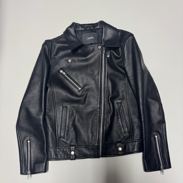 여성 스텔라비 리얼 양가죽 라이더 자켓 S