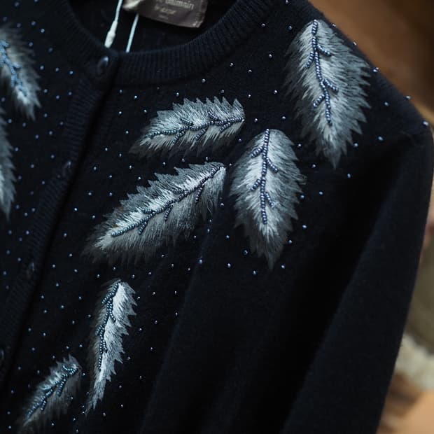 pierre balmain beads cardigan 