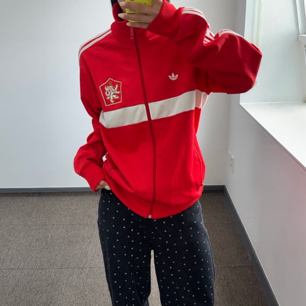 Adidas 아디다스 체코 슬로바키아 트랙탑 레드 져지