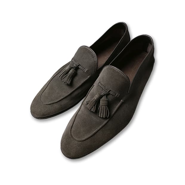 맥나니 [Magnanni] 분 클래식 스웨이드 언라인드 테슬 로퍼